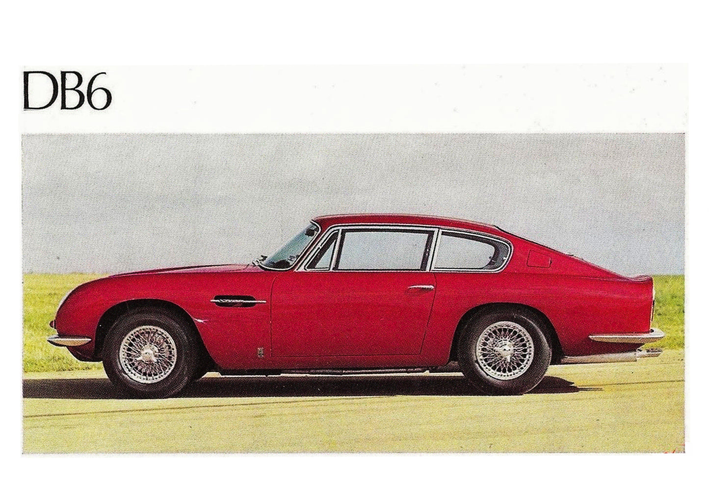 Aston Martin Poster DB6 Red Coupe Car Print