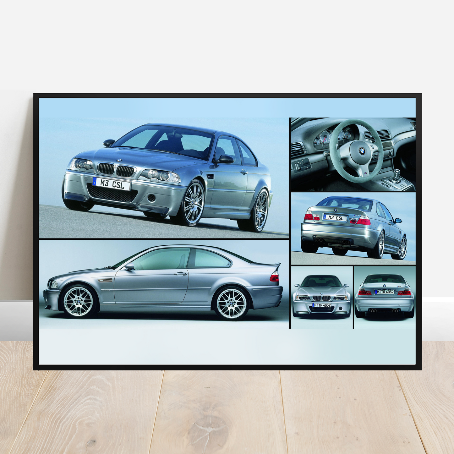 E46 M3 CSL Poster Collage Coupe Car Print