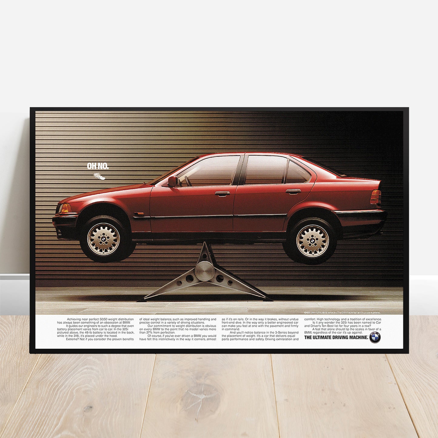 E36 M3 50/50 Feather Weight Car Print
