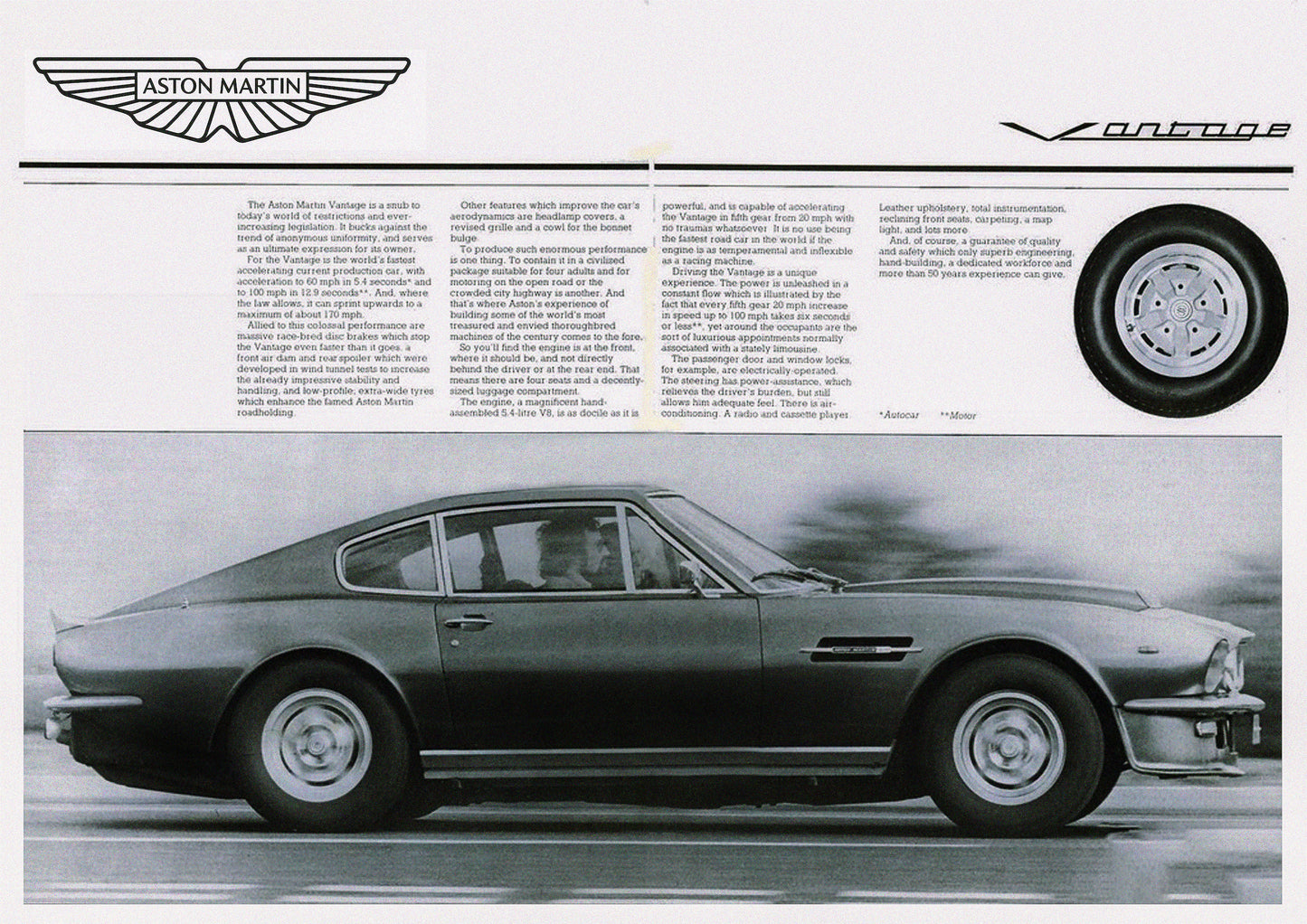 Aston Martin Poster Vantage Car Print