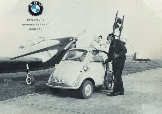 BMW Isetta Poster Aeroplane Car Print