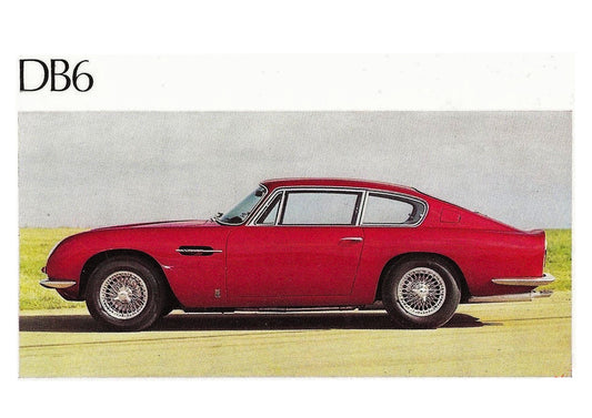 Aston Martin Poster DB6 Red Coupe Car Print