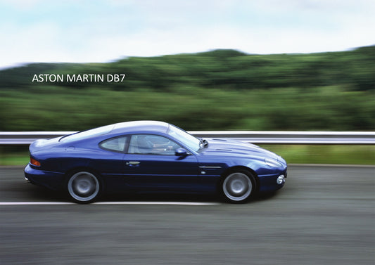 Aston Martin Poster DB7 Motion Car Print