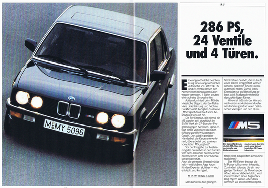BMW E28 M5 Poster Horsepower Car Print