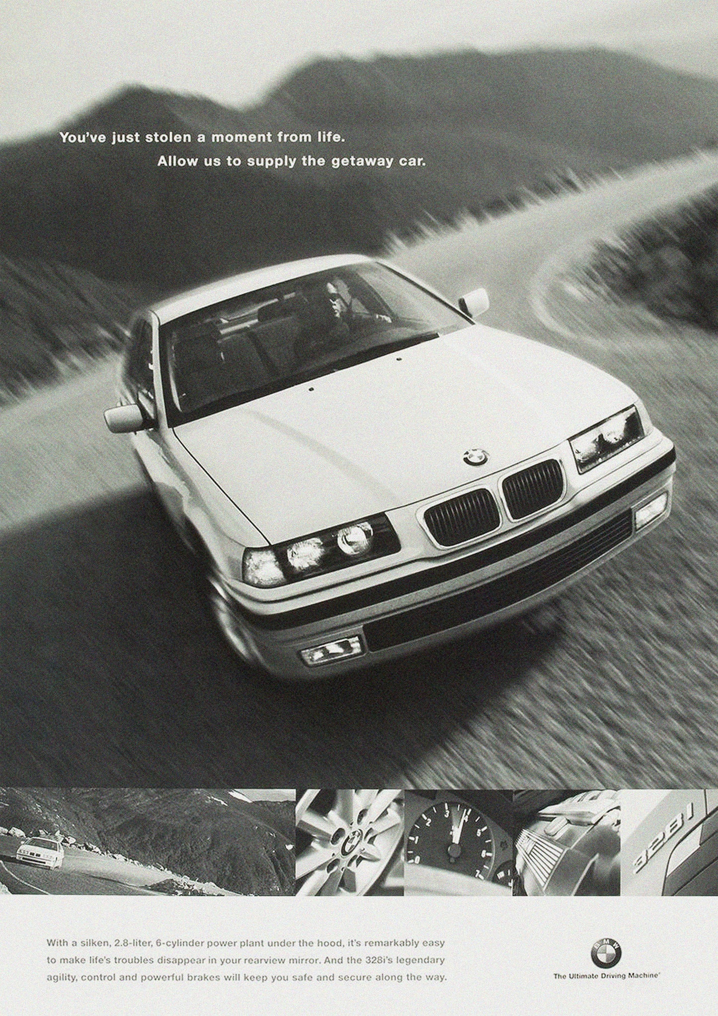 E36 M3 Getaway Saloon Car Print