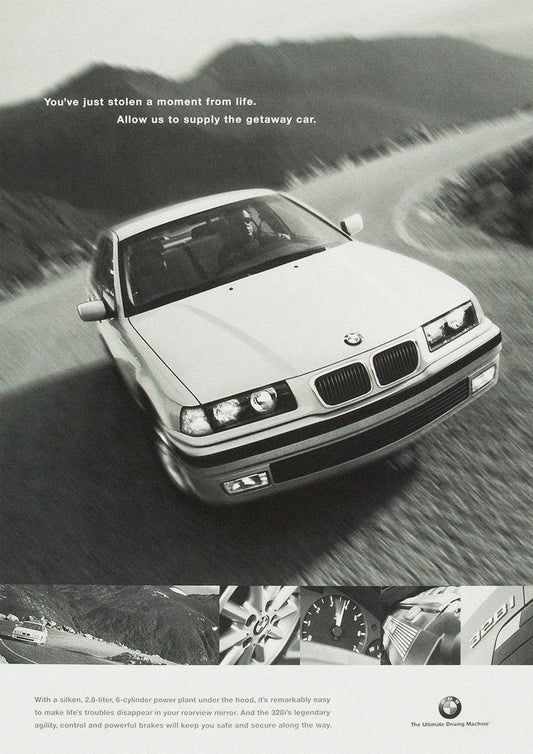 E36 M3 Getaway Saloon Car Print