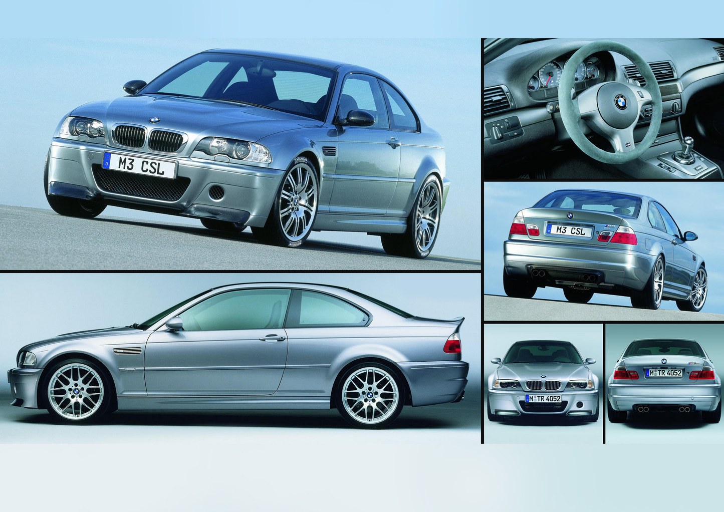 E46 M3 CSL Poster Collage Coupe Car Print
