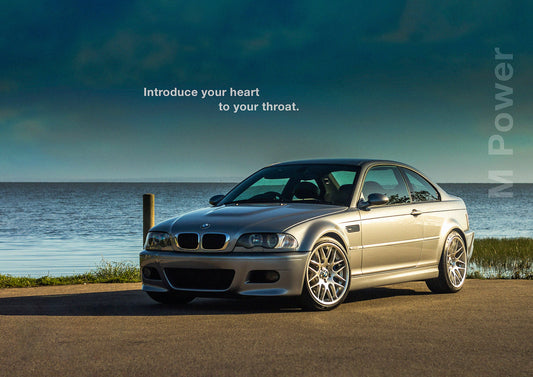 E46 M3 Poster Heart to Throat Car Print