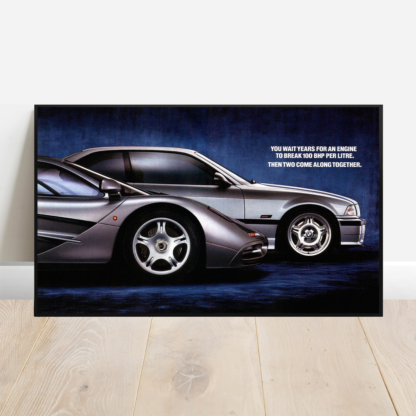 E36 M3 vs McLaren 100BHP Car Print