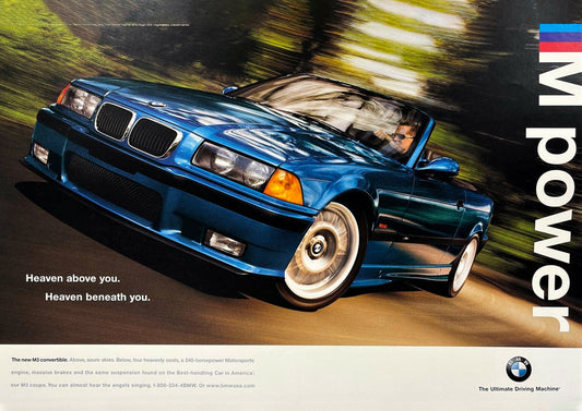 E36 M3 Convertible Heaven Above Car Print