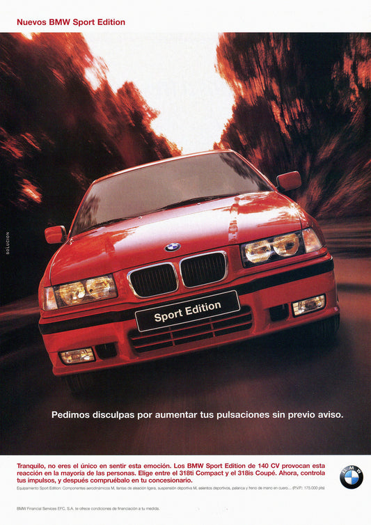 E36 M3 Hellrot Red Coupe Sport Car Print